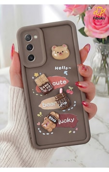 Fibaks Galaxy S21 Fe Uyumlu Kılıf Tasarımlı Desenli Kamera Korumalı Ayıcık Kahve Renkli Yumuşak Silikon Kapak Fibaks Galaxy S21 Fe Uyumlu Kılıf Tasarımlı Desenli Kamera Korumalı Ayıcık Kahve Renkli Yumuşak Silikon Kapak