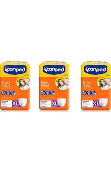 Canped Emici Külot Hasta Bezi Extra Büyük Boy XL 30'Lu x 3 90 Adet Canped Emici Külot Hasta Bezi Extra Büyük Boy XL 30'Lu x 3 90 Adet