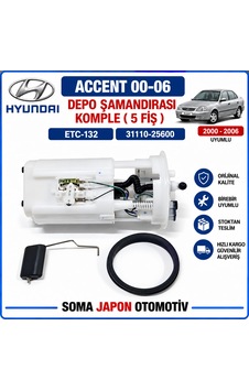 Accent 00-06 Depo Şamandırası Komple 5 Fişli 31110 25600 Etc-132 Accent 00-06 Depo Şamandırası Komple 5 Fişli 31110 25600 Etc-132
