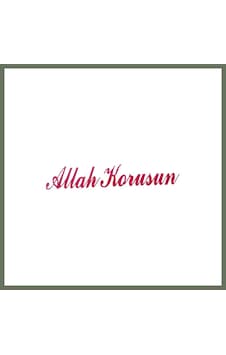 Bezos Allah Korusun Yazılı Oto Sticker Kırmızı 14x3cm Bezos1