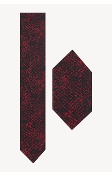 Erkek Siyah Bordo Kravat Mendil Set Erkek Siyah Bordo Kravat Mendil Set
