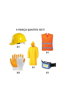 9 Parça Baret Eldiven Seti İle Şantiye Güvenliği Sağlayın 9 Parça Baret Eldiven Seti İle Şantiye Güvenliği Sağlayın