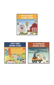 İş Makineleri - Çiftlik Gezisi - Oyun Parkı Boyama Kitapları İş Makineleri - Çiftlik Gezisi - Oyun Parkı Boyama Kitapları