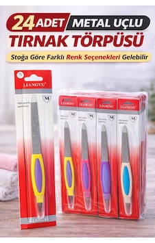 24 Adet Metal Uçlu Tırnak Törpüsü Blister Ambalajlı Profesyonel Manikür Törpüsü Seti 24 Adet Metal Uçlu Tırnak Törpüsü Blister Ambalajlı Profesyonel Manikür Törpüsü Seti
