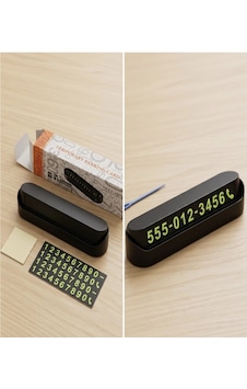 Araç İçi Numaratör - Geçici Park Telefon Numarası Göstergesi - Aç/kapa Özellikli