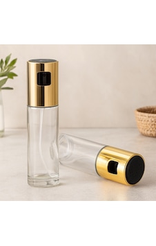 100 Ml Cam Yağdanlık Sprey Şişe İnce Uzun, Krom Başlık Çok Renkli