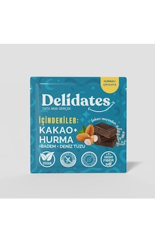 Delidates Bademli Deniz Tuzlu Hurmalı %70 Bitter Çikolata 40gr-3582 Delidates Bademli Deniz Tuzlu Hurmalı %70 Bitter Çikolata 40gr-3582