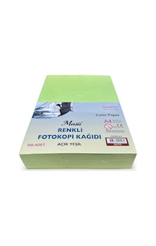 Masis A4 Renkli Fotokopi Kağıdı 500 Lü Açık Yeşil Masis A4 Renkli Fotokopi Kağıdı 500 Lü Açık Yeşil
