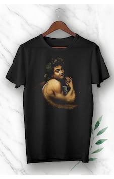 Flood Of Style Unısex Siyah Barok Sanat Ressam Caravaggio Eseri Baskılı Tişört Flood Of Style Unısex Siyah Barok Sanat Ressam Caravaggio Eseri Baskılı Tişört