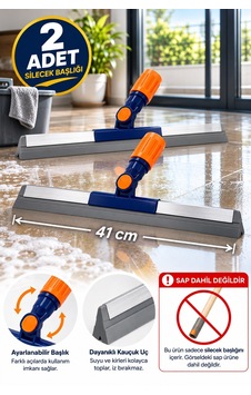 2'li Yer Sileceği Ve Çekçek Aparatı Seti 41 Cm Ayarlanabilir Başlıklı Zemin Sileceği, Sap Hariç Gri 2'li Yer Sileceği Ve Çekçek Aparatı Seti 41 Cm Ayarlanabilir Başlıklı Zemin Sileceği, Sap Hariç Gri