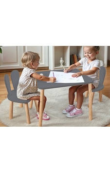 Bee Smart Gri Naturel 2 Sandalyeli Set - Standart Diğer Bee Smart Gri Naturel 2 Sandalyeli Set - Standart Diğer