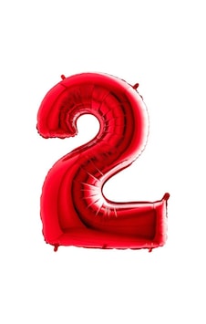 2 Rakam Kırmızı Folyo Balon 40 inç 100 cm 2 Rakam Kırmızı Folyo Balon 40 inç 100 cm
