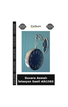 Özel Üretim Dekoratif Ev Aksesuarı Retro Salon Duvara Asmalı İstasyon Saati Alk1593 Çok Renkli