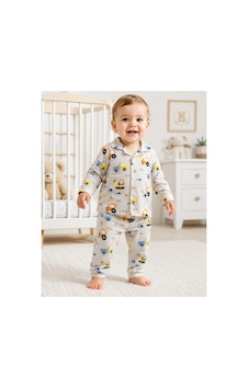 Mou&kou Erkek Bebek Pijama Takımı %100 Pamuk Penye Önden Çıtçıtlı Uzun Kollu Mevsimlik Kahverengi Mou&kou Erkek Bebek Pijama Takımı %100 Pamuk Penye Önden Çıtçıtlı Uzun Kollu Mevsimlik Kahverengi