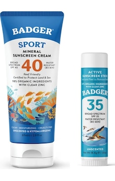 Badger Clear Zinc Kokusuz Güneş Kremi SPF40 87 ML + Stick Güneş Kremi SPF35 18.4 G Badger Clear Zinc Kokusuz Güneş Kremi SPF40 87 ML + Stick Güneş Kremi SPF35 18.4 G