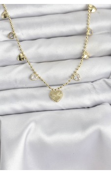 Pirinç Gold Renk Kalp Model Kadın Kolye 5886 - Hs08374022-2701 Renkli Renkli Pirinç Gold Renk Kalp Model Kadın Kolye 5886 - Hs08374022-2701 Renkli Renkli