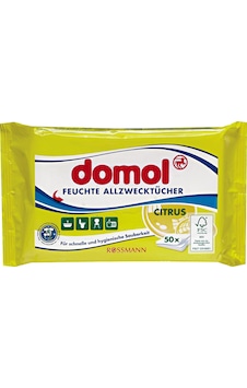 Domol Limon Kokulu Çok Amaçlı Islak Temizlik Bezi 50'Li