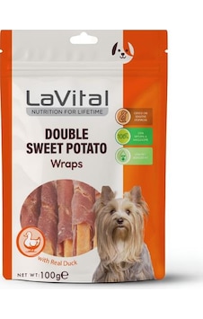 Lavital Ördek Eti Sarılı Tatlı Patatesli Köpek Ödülü 100 Gr Lavital Ördek Eti Sarılı Tatlı Patatesli Köpek Ödülü 100 Gr