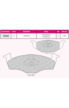 Beser Fren Balatası Ön Polo Iıı 95 Lupo 98 Fox 05 / Arosa 97 / Fabıa 00 10 AOD-BESER 3566 Beser Fren Balatası Ön Polo Iıı 95 Lupo 98 Fox 05 / Arosa 97 / Fabıa 00 10 AOD-BESER 3566