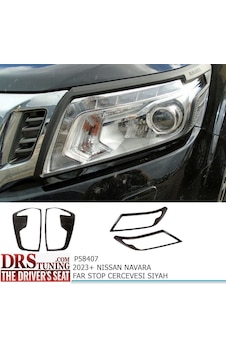Nissan Navara 2023 Sonrası Far Ve Stop Kaplama Siyah