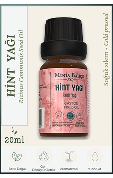 Minia Bahçe Hint Yağı %100 Saf 20 ML Minia Bahçe Hint Yağı %100 Saf 20 ML