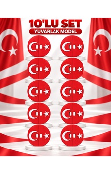 Ay Yıldız Gösteri Panosu Yuvarlak Model - 10'lu Set Ay Yıldız Gösteri Panosu Yuvarlak Model - 10'lu Set