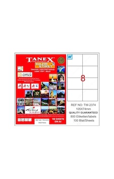 Tanex Tw-2374 105 MM X 74 MM 100 Sayfa Lazer Tanex Tw-2374 105 MM X 74 MM 100 Sayfa Lazer