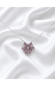 Çekirdekjewelry 925 Ayar Gümüş Açılabilir Mor Taşlı Lotus Kolye Gümüş Çekirdekjewelry 925 Ayar Gümüş Açılabilir Mor Taşlı Lotus Kolye Gümüş