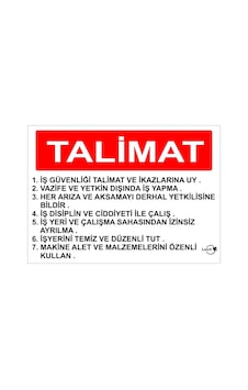 Lorex Talimat Pvc Uyarı Ikaz Levhası Lorex Talimat Pvc Uyarı Ikaz Levhası