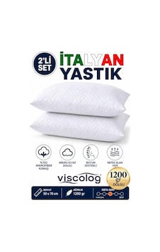 2 Li İtalyan 1200gr Microfiber Orta Sertlikte Boyun Destekli Rahat Nefes Alan Yastık 50x70 2 Li İtalyan 1200gr Microfiber Orta Sertlikte Boyun Destekli Rahat Nefes Alan Yastık 50x70