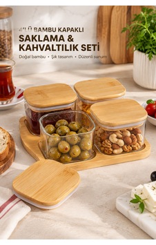 4'lü Vakumlu Borosilikat Cam Saklama Kabı Bambu Kapaklı Kahvaltılık Çerezlik Seti Bambu Standlı Beyaz - 918180446 Beyaz 4'lü Vakumlu Borosilikat Cam Saklama Kabı Bambu Kapaklı Kahvaltılık Çerezlik Seti Bambu Standlı Beyaz - 918180446 Beyaz