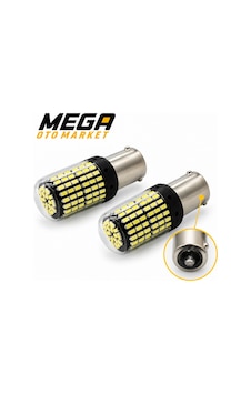 Mega Oto Market 12v 93 Tip 144 Led Beyaz Oto Ampul 2 Adet Stop, Fren Ve Sinyal Led Lambası Mega Oto Market 12v 93 Tip 144 Led Beyaz Oto Ampul 2 Adet Stop, Fren Ve Sinyal Led Lambası