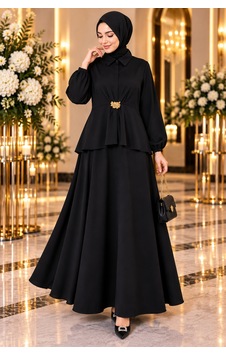 Gül&can Butik İkili Takim Şık Sade Ve Zarif Etek Gömlek Takımı Siyah Gül&can Butik İkili Takim Şık Sade Ve Zarif Etek Gömlek Takımı Siyah