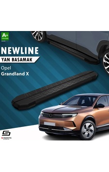 S-dizayn Opel Grandland X 2 Hybrid Newline Siyah Yan Basamak 183 Cm 2024 Üzeri A+ Kalite