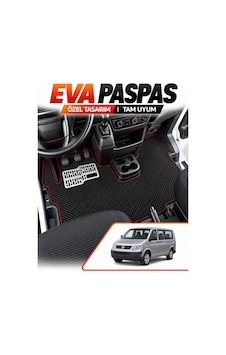 Volkswagen Transporter T5 Panelvan 2003-2015 Uyumlu Eva Oto Paspas Ön Kabin Siyah-bordo Volkswagen Transporter T5 Panelvan 2003-2015 Uyumlu Eva Oto Paspas Ön Kabin Siyah-bordo
