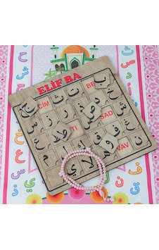 Çocuk Seccadesi Aksa Pembe & Kokulu Tesbih Kalp İşlemeli Bebek Pembesi & Elifba Puzzle Çok Renkli Çocuk Seccadesi Aksa Pembe & Kokulu Tesbih Kalp İşlemeli Bebek Pembesi & Elifba Puzzle Çok Renkli