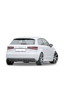 Audi A3 8v 2012 - 2016 Custom Arka Tampon Eki - Difüzör (Plastik)