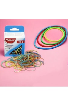 Kauçuk Renkli Ambalaj Lastiği 50 Gr Farklı Boylarda Karışık Rengarenk
