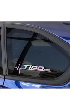 Fiat Tipo Yan Cam Sticker Oto Kapı 20 Cm X 7 Cm Renkli Fiat Tipo Yan Cam Sticker Oto Kapı 20 Cm X 7 Cm Renkli