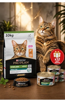 Pro Plan 10 Kg Kısır Somon Kedi Maması + Hediye 12 Adet Pro Plan Sterilised Ton Balıklı Ve Somonlu Pro Plan 10 Kg Kısır Somon Kedi Maması + Hediye 12 Adet Pro Plan Sterilised Ton Balıklı Ve Somonlu