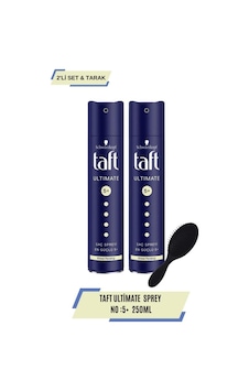 Taft Ultimate Saç Spreyi 2 x 250 ML + Tarak Taft Ultimate Saç Spreyi 2 x 250 ML + Tarak