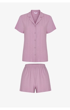 Penti Pembe Violet Gömlek Şortlu Pijama Takımı Penti Pembe Violet Gömlek Şortlu Pijama Takımı