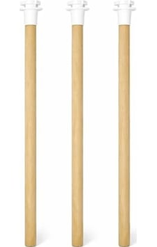 Ahşap Kuş Tüneği, 3'lü Tırtıklı Set, 25 Cm Boyunda