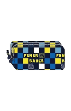 Fenerbahçe Dama Desen Kalem Çantası 2 Bölmeli Kalemlik