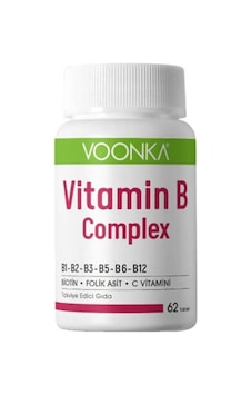 Voonka Vitamin B Complex 62 Tablet B Vitamini Desteği Voonka Vitamin B Complex 62 Tablet B Vitamini Desteği