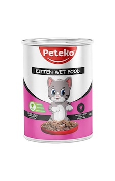 Peteko Kitten Tavuklu Yavru Kedi Konserve 400gr Peteko Kitten Tavuklu Yavru Kedi Konserve 400gr