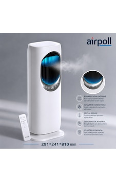 Soğutucu Isıtıcı Buharlı Mobil Fan Su Depolu 291 241 810mm Airpoll Hf02