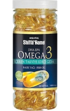 Aksu Vital Shiffa Home Omega 3 Balık Yağı 100 Softgel X 1000 Mg Aksu Vital Shiffa Home Omega 3 Balık Yağı 100 Softgel X 1000 Mg