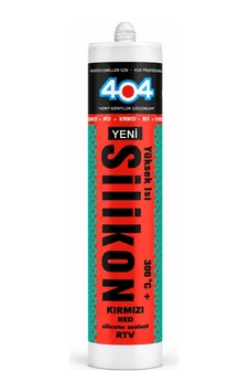 404 Rtc Yuksek Isı Sılıkonlu Sıvı Conta Kırmızı 280 Gr