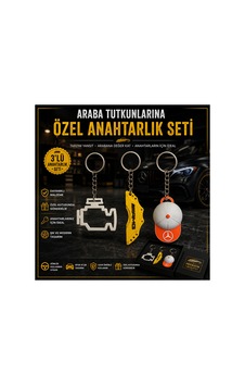 Üçlü Oto Anahtarlık Seti Turuncu Turuncu Üçlü Oto Anahtarlık Seti Turuncu Turuncu